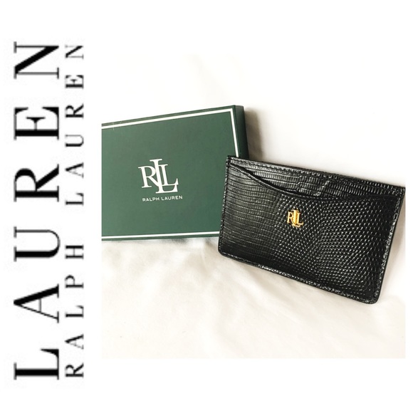NWT Ralph Lauren genuine leather slim card wallet - Picture 3 of 6